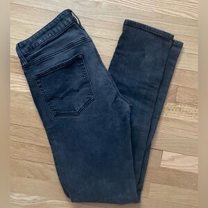 Vintage American Eagle 32 x 34 Skinny Washed Black Extreme Flex Jeans